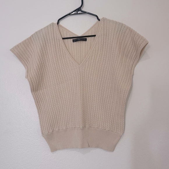 Peruvian Connection Ridgeline To Beige V-Neck Sweater Vest‎ Sz M - Picture 1 of 11